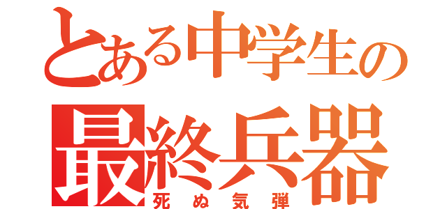 とある中学生の最終兵器（死ぬ気弾）