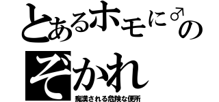 とあるホモに♂のぞかれ（痴漢される危険な便所）