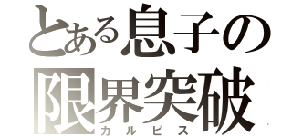 とある息子の限界突破（カルピス）