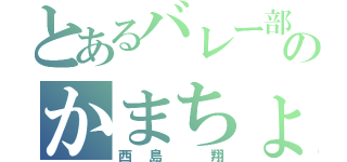 とあるバレー部のかまちょ野郎（西島 翔）