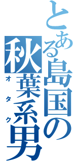 とある島国の秋葉系男（オタク）