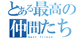 とある最高の仲間たち（ｂｅｓｔ ｆｒｉｅｎｄ）