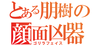 とある朋樹の顔面凶器（ゴリラフェイス）