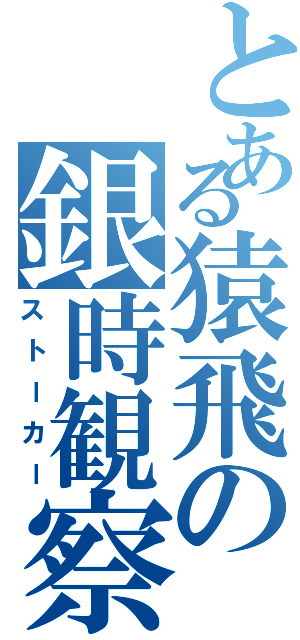 とある猿飛の銀時観察（ストーカー）