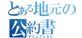 とある地元の公約書（マニュフェスト）