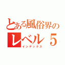 とある風俗界のレベル５（インデックス）