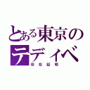 とある東京のテディベア（存在証明）