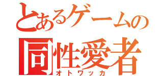 とあるゲームの同性愛者（オトワッカ）