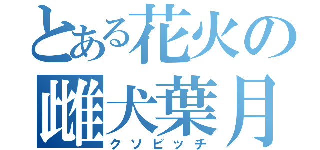 とある花火の雌犬葉月（クソビッチ）