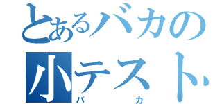 とあるバカの小テスト（バカ）