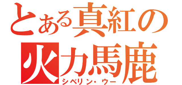 とある真紅の火力馬鹿（シベリン・ウー）