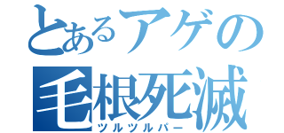 とあるアゲの毛根死滅（ツルツルパー）