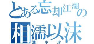 とある忘却江湖の相濡以沫（漠小汐）