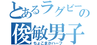 とあるラグビーの俊敏男子（ちょこまかハーフ）