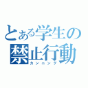 とある学生の禁止行動（カンニング）