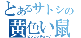 とあるサトシの黄色い鼠（ピッカッチュー♪）