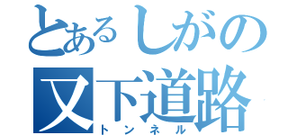 とあるしがの又下道路（トンネル）