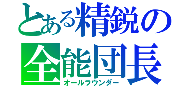 とある精鋭の全能団長（オールラウンダー）