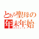 とある聖母の年末年始（スケジュール）