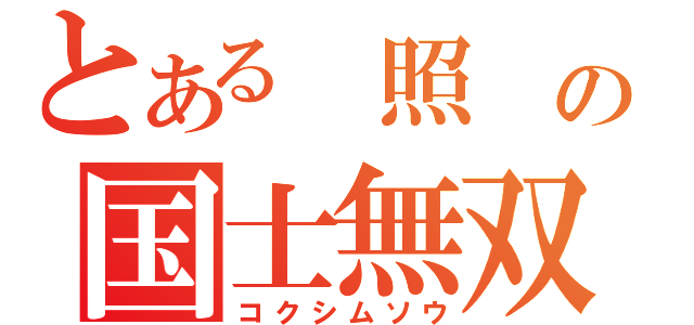 とある　照　の国士無双（コクシムソウ）