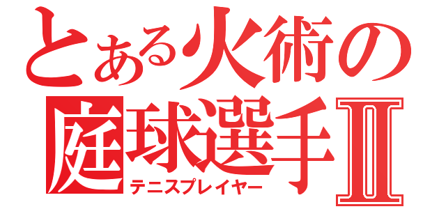 とある火術の庭球選手Ⅱ（テニスプレイヤー）