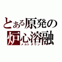 とある原発の炉心溶融（メルトダウン）