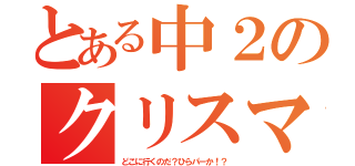 とある中２のクリスマス（どこに行くのだ？ひらパーか！？）