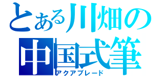 とある川畑の中国式筆（アクアブレード）