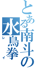 とある南斗の水鳥拳（レイ）