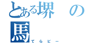 とある堺の馬（てらピー）