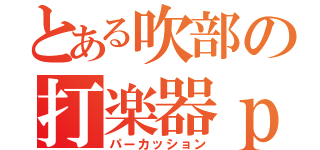 とある吹部の打楽器ｐａｒｔ（パーカッション）