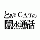 とあるＣＡＴの鼻水通話（ボーちゃん逆凸）