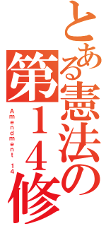 とある憲法の第１４修正（Ａｍｅｎｄｍｅｎｔ １４）