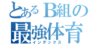 とあるＢ組の最強体育祭（インデックス）