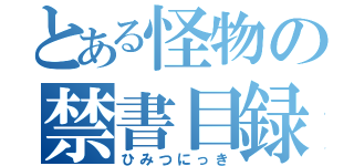 とある怪物の禁書目録（ひみつにっき）