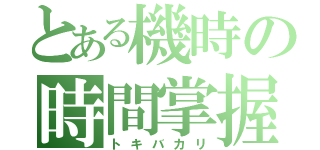 とある機時の時間掌握者（トキバカリ）