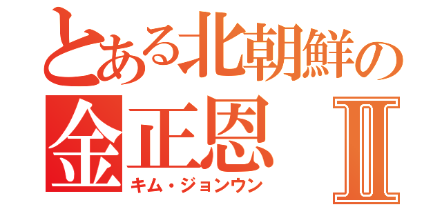 とある北朝鮮の金正恩Ⅱ（キム・ジョンウン）