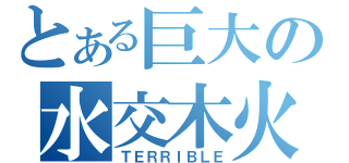 とある巨大の水交木火（ＴＥＲＲＩＢＬＥ）