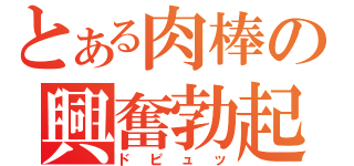 とある肉棒の興奮勃起（ドピュッ）