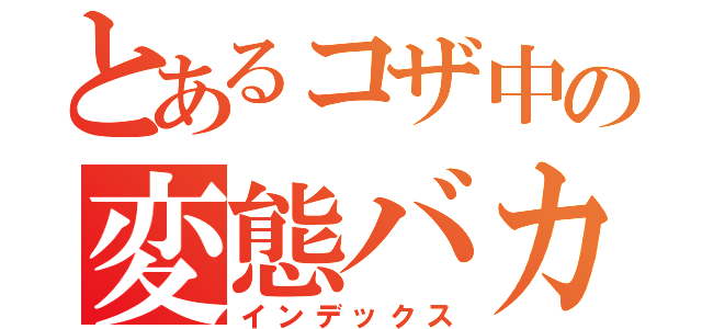 とあるコザ中の変態バカ（インデックス）