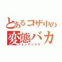 とあるコザ中の変態バカ（インデックス）