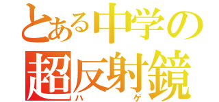 とある中学の超反射鏡（ハゲ）