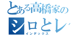 とある高橋家のシロとレオ（インデックス）