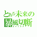 とある未来の暴風切断（カマイタチ）