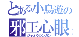 とある小鳥遊の邪王心眼（ジャオウシンガン）