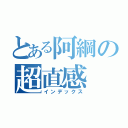 とある阿綱の超直感（インデックス）