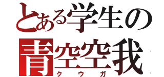 とある学生の青空空我  （クウガ）