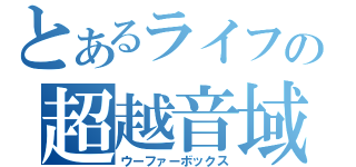 とあるライフの超越音域（ウーファーボックス）