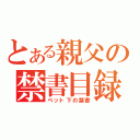 とある親父の禁書目録　（ベット下の禁書）