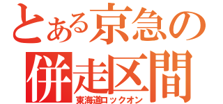 とある京急の併走区間（東海道ロックオン）